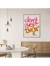 Motivational Canvas Wall Art - 'Don't Overthink' Quote for Creative Decor