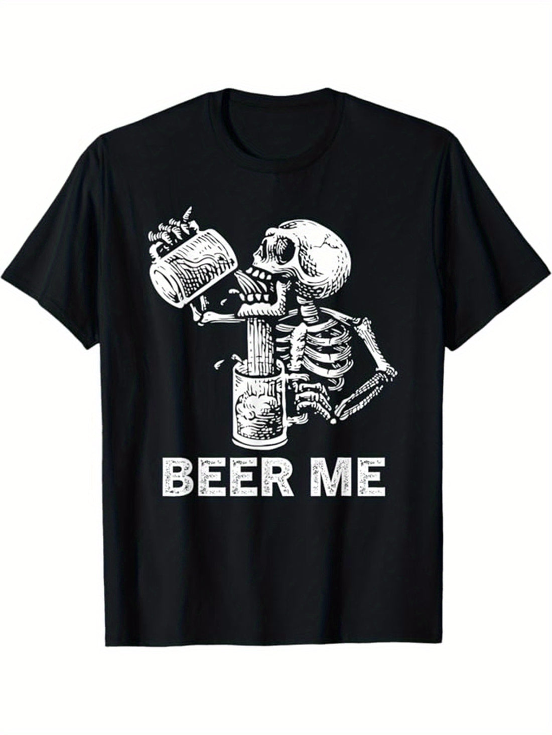 This Bare Bones graphic tee is perfect for Halloween and outdoor activities. Made of soft cotton, the skeleton print adds a spooky touch. The comfortable fit and high-quality material make this tee a must-have for men who want to make a statement.