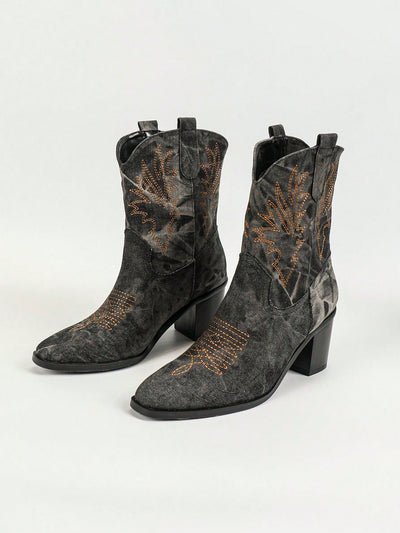 Classic Black Embroidered Western Boots: Stylish and Versatile for Any Occasion