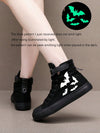 Glow-in-the-Dark Bat Print High Top Canvas Sneakers: Perfect for Halloween and Beyond