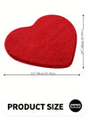 Romantic Red Heart-Shaped Bath Mat - Non-Slip, Absorbent & Machine Washable