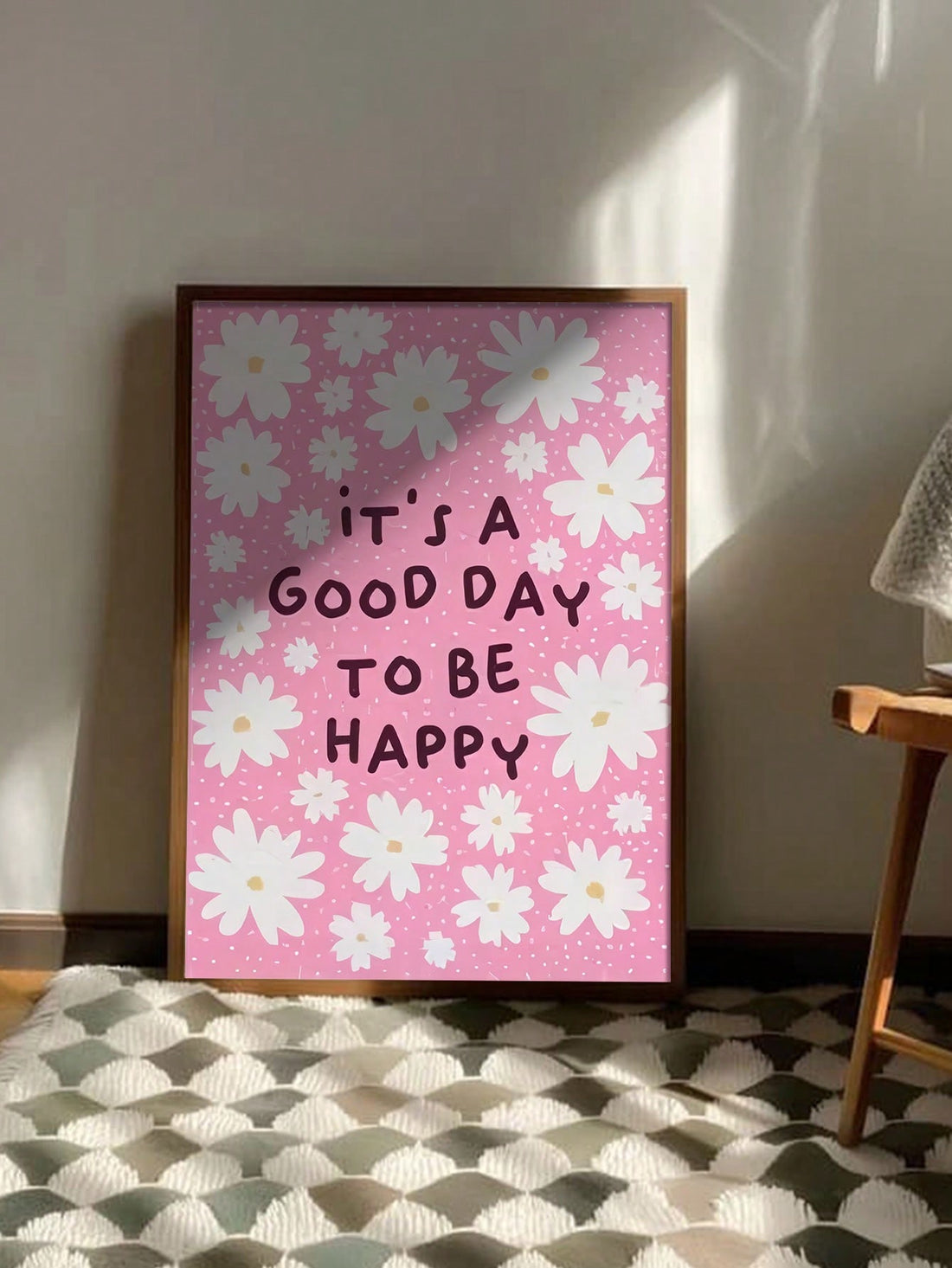 Transform your living room and bedroom into a chic and inspirational space with our Charming Daisy Canvas Poster. Featuring charming daisy designs and motivational quotes, this poster is a perfect addition to any décor. Elevate your space with this elegant and inspiring piece.