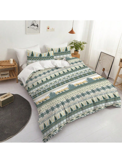 Forest Animal Dreams: 3-Piece Duvet Cover Set for a Cozy Bedroom Sanctuary