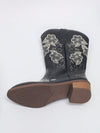 Vintage Coffee Brown Embroidered Western Boots - European Style Trendy Mid-Calf Boots