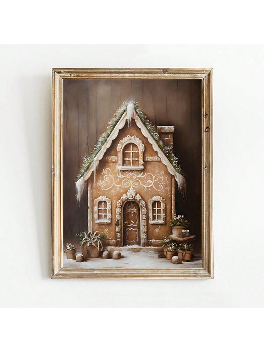 Vintage Christmas Collage: Set of 9 Rustic Holiday Wall Prints