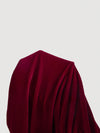 Chic Red Velvet Turtleneck Dress: Versatile Waist-Cinched Autumn Essential