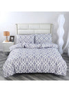 Soft Geometric Floral 3-Piece Polyester Bedding Set: Duvet Cover and Pillowcases