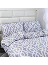 Soft Geometric Floral 3-Piece Polyester Bedding Set: Duvet Cover and Pillowcases