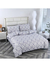 Soft Geometric Floral 3-Piece Polyester Bedding Set: Duvet Cover and Pillowcases