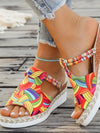 Colorful Woven Platform Wedge Sandals: Summer Comfort with Style