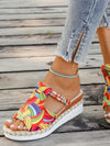 Colorful Woven Platform Wedge Sandals: Summer Comfort with Style