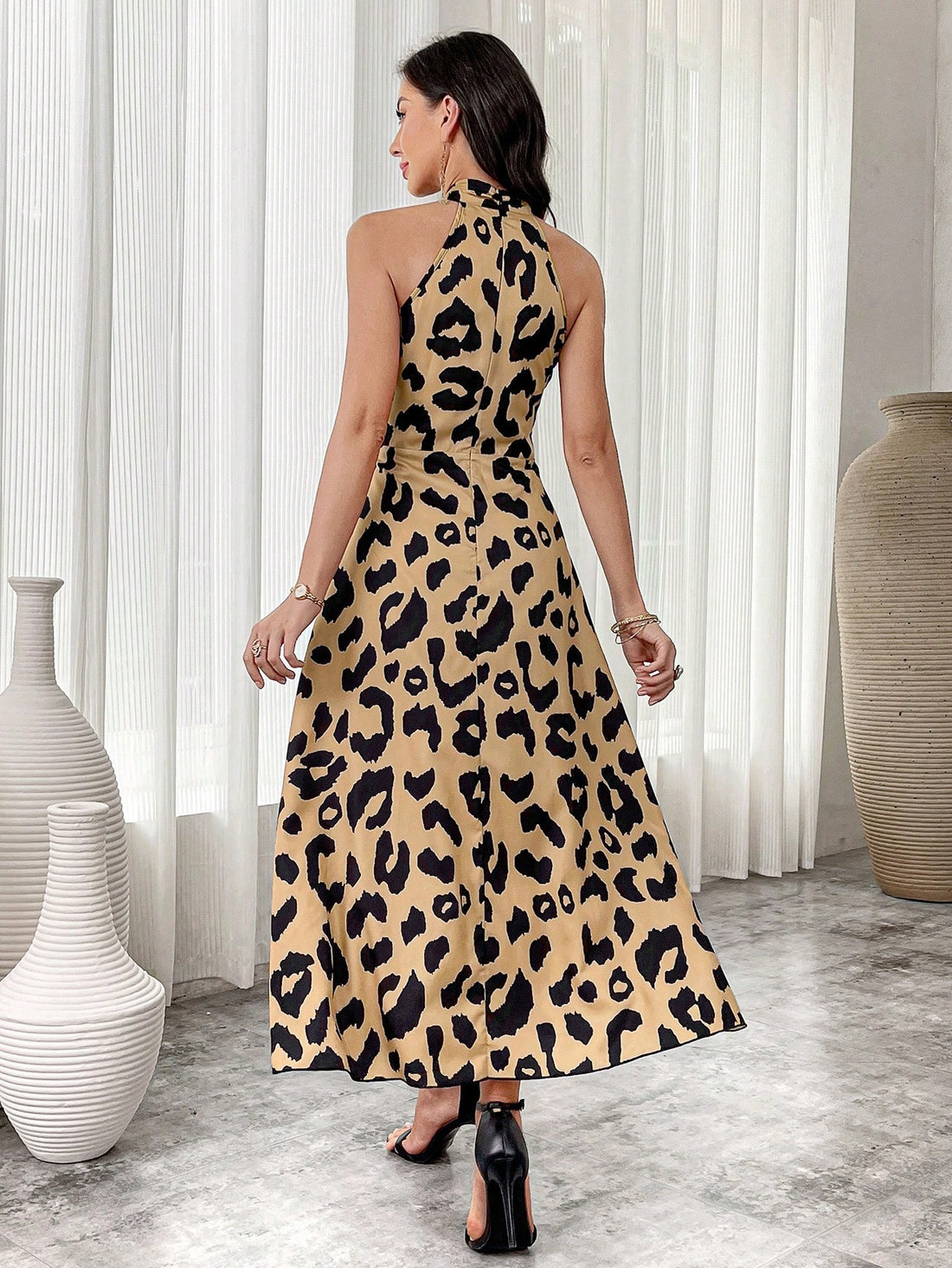 Get ready to roar in this chic and stylish off-shoulder leopard print dress! Perfect for any occasion, this dress exudes confidence and playful charm. Stand out from the crowd and unleash your fierce fashion sense with this must-have piece in your wardrobe.
