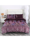 Cozy Geometric Floral Flannel Bedding Set - 3pcs Duvet Cover & Pillowcases