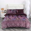 Cozy Geometric Floral Flannel Bedding Set - 3pcs Duvet Cover & Pillowcases