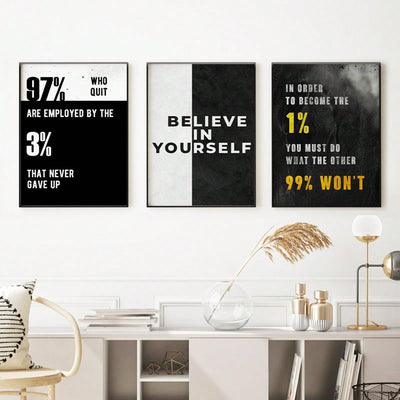 Vibrant Motivational Canvas Prints: Elevate Your Space with Uplifting Quotes