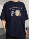 Meow-some Summer Style: Manfinity Hypemode Men's Cartoon Cat Print T-Shirt