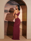 Chic Asymmetric Cut-Out Single Shoulder Maxi Dress