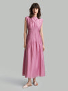 Elegant Summer Pleated Sleeve Dress for Women