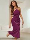 Chic & Stylish Backless Halter Neck Tie Strap Dress for Effortless Elegance