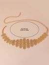 Elegant Diamond-Shaped Gold Zinc Alloy Waist Chain – Perfect for Weddings and Dances