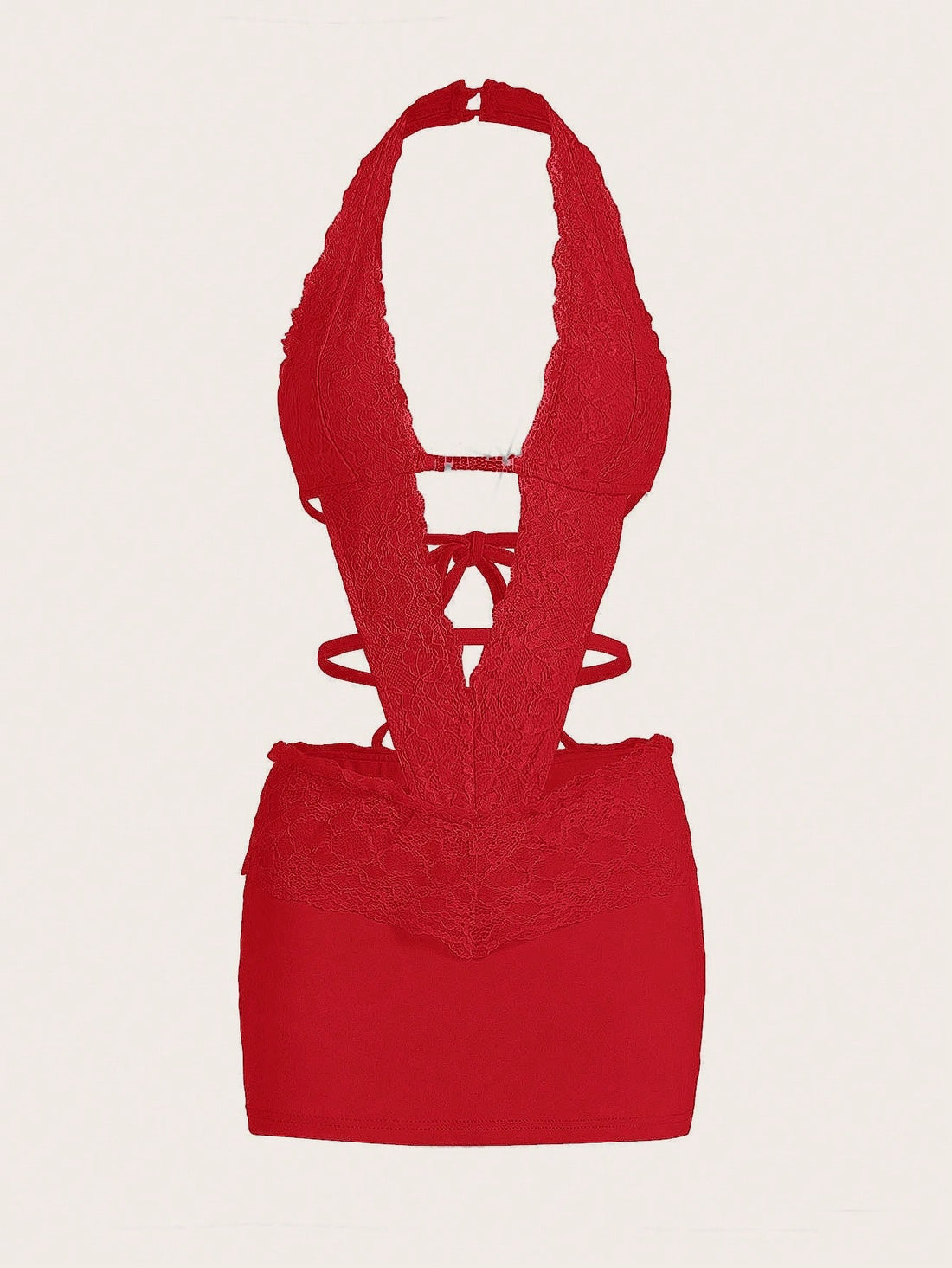 Turn heads in this Elegant Backless Halter Dress. The fitted lace and double layer design create a stunning silhouette. Perfect for any occasion, this dress will make you feel confident and stylish. Who needs a little black dress when you have this beauty?!