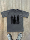 Men's Summer Casual T-Shirt with Slogan and Illusional Figure Print