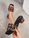 Stylish Leopard Print Thick Heel Sandals for Fashion Forward Women