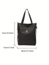 Skull Print Large Capacity Tote Bag: The Ultimate Unisex Shoulder Messenger Bag