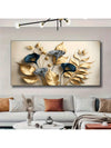 Elegant Gold Leaf Frameless Canvas Art - Modern Masterpiece for Home & Office Décor (Unframe)