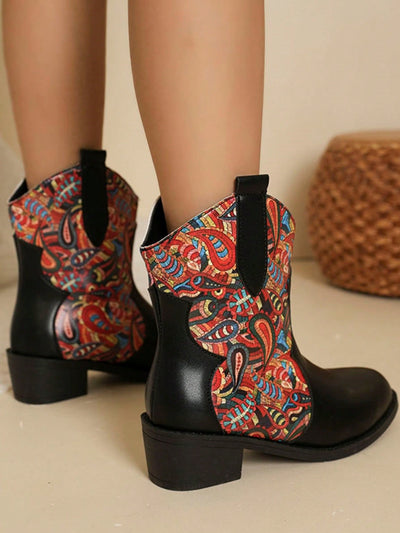 Stylish and Comfortable: Chunky Heel Mid-Calf Boots for Women