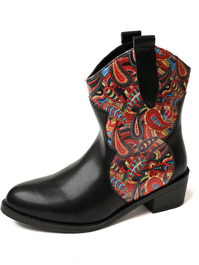 Stylish and Comfortable: Chunky Heel Mid-Calf Boots for Women