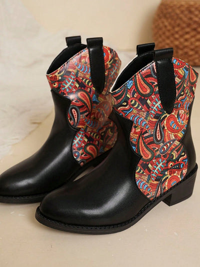 Stylish and Comfortable: Chunky Heel Mid-Calf Boots for Women