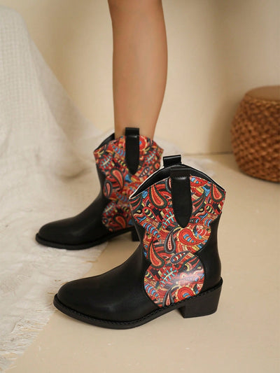 Stylish and Comfortable: Chunky Heel Mid-Calf Boots for Women