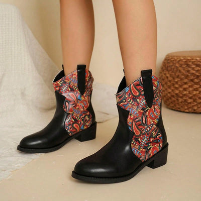 Stylish and Comfortable: Chunky Heel Mid-Calf Boots for Women