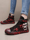 Glow In The Dark Halloween Blood Splatter Hand Painted Sneakers: Unique Street Style