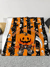 Cozy Cartoon Pumpkin Flannel Blanket: The Perfect Autumn Home Decor and Halloween Gift