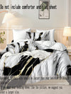 Elegant 3-Piece Marble Print Polyester Bedding Set for Stylish Home Accents