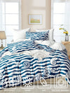 Ocean Stripe Paradise: 3-Piece Polyester Duvet Cover Set