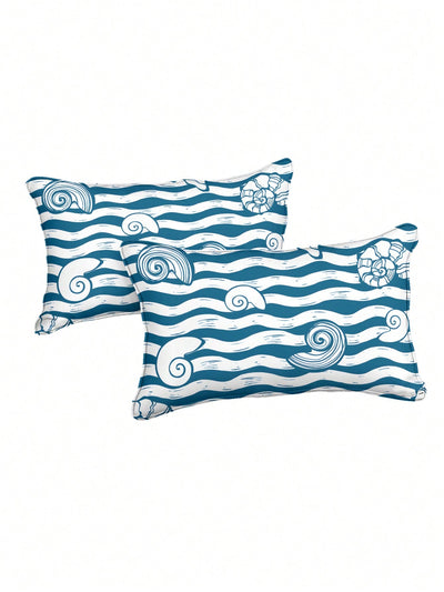 Ocean Stripe Paradise: 3-Piece Polyester Duvet Cover Set