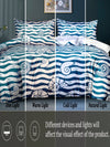 Ocean Stripe Paradise: 3-Piece Polyester Duvet Cover Set