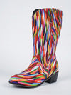 Bold & Beautiful: Women's Colorful Chunky High Heel Cowboy Boots