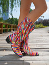 Bold & Beautiful: Women's Colorful Chunky High Heel Cowboy Boots