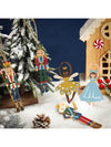 Festive Cheer: 12-Piece Wooden Nutcracker Ornament Set for Holiday Magic