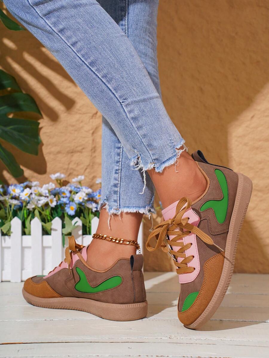 Stay stylish and secure on your outdoor adventures with our Trendy Non-Slip Thick Sole Lace-Up Slip-On Shoes. The perfect combination of fashion and function, these shoes provide ultimate comfort and support for hiking and running. Keep your feet on trend and on the trail!