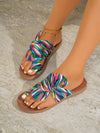 Rainbow Bowknot Massage Bottom Beach Sandals: Feel Comfortable and Stylish