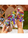 Rainbow Bowknot Massage Bottom Beach Sandals: Feel Comfortable and Stylish