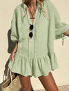 Chic Summer Ruffle Hem Linen Dress for Effortless Elegance