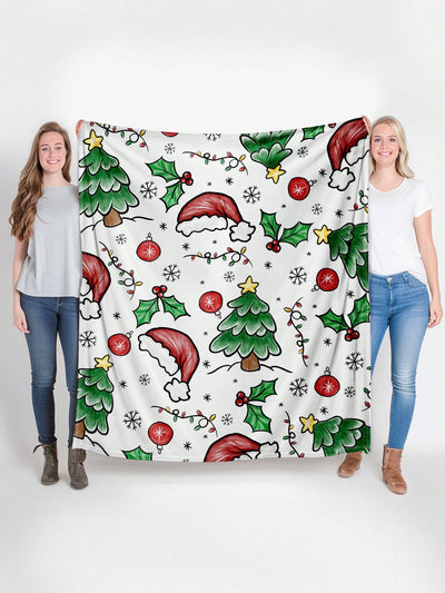 Cozy Snowflake Flannel Blanket – Perfect Christmas Home Decor for Living Room & Bedroom