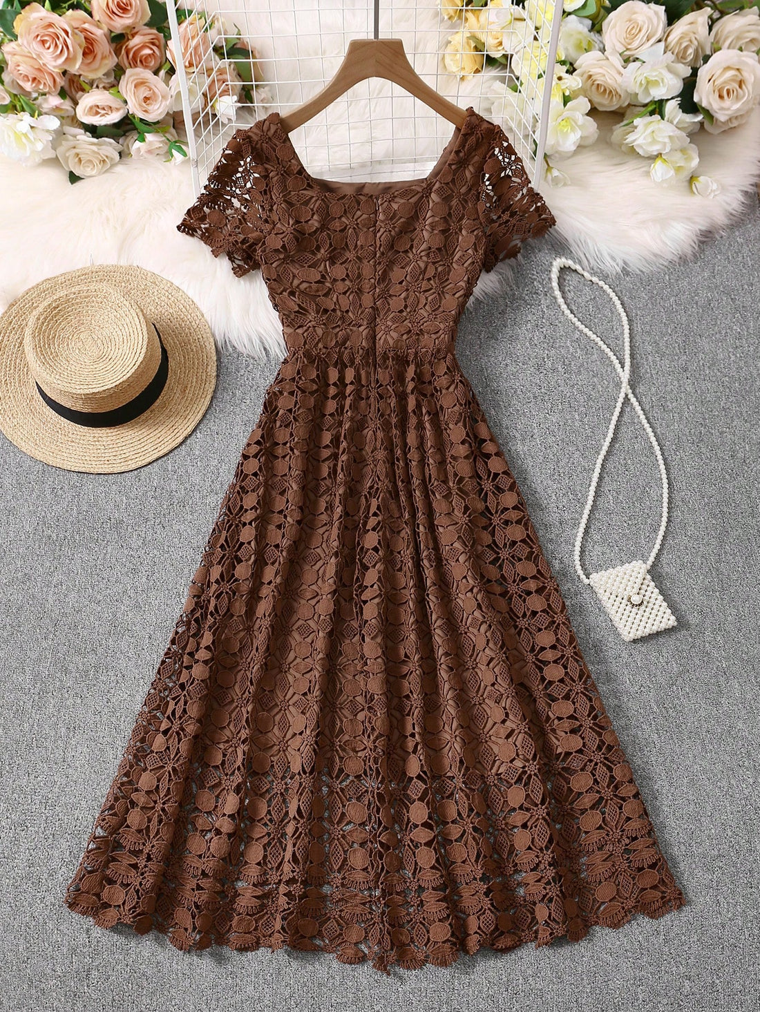 Get ready to turn heads in this Elegant Maxi Dress featuring a unique Square Neck design and trendy Mesh Panel accent. Perfect for any occasion, this dress will make you feel confident and stylish. Elevate your wardrobe with this must-have piece.