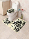 Vintage Witch Skull Halloween Bathroom Set - Spooky Shower Curtain and Accessories